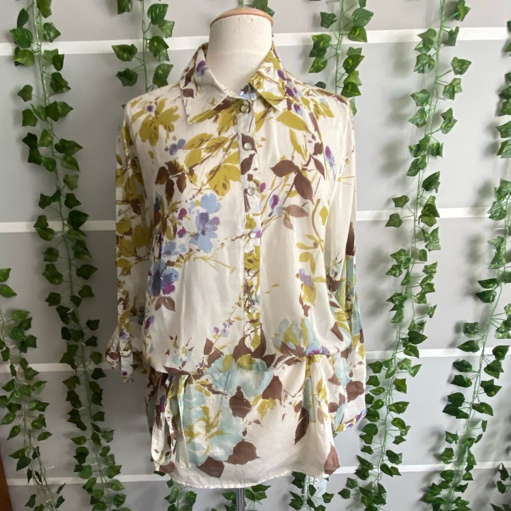Coldwater Creek Multicolor Floral Blouse - Picture 3 of 8